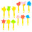 12Pcs Diy Seal Toys Assorted Graffiti Brushes Hand Drawing Stamp Tool 6