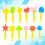 12Pcs Diy Seal Toys Assorted Graffiti Brushes Hand Drawing Stamp Tool 9