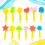 12Pcs Diy Seal Toys Assorted Graffiti Brushes Hand Drawing Stamp Tool 11