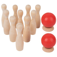 One Set Wooden Bowling Toys For Parent-Child Indoor Outdoor Play