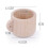2Pcs Solid Wood Tea Cups With Handle For Home Nursery 2