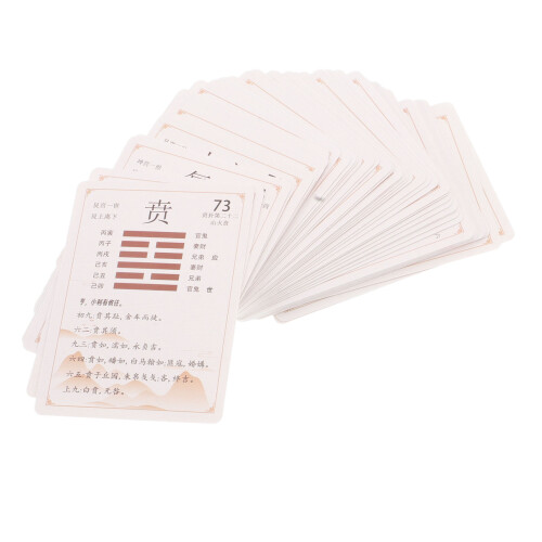 64Pcs I Ching Card Pack Divination Cards For Beginners Complete Guide