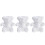 3 Pcs 1 Bag Diy Bear Shape Modeling Kits White 5
