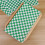 100Pcs Plaid Pattern Pizza Oil Paper Grease-Proof Wrappers Green 5