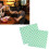100Pcs Plaid Pattern Pizza Oil Paper Grease-Proof Wrappers Green 11