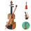 1 Set Violin Model Toy For Toddler Small Instrument Music Prop 10