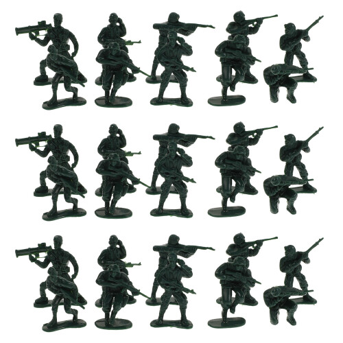 100 Soldatini Dell'esercito In Con 10 Pose