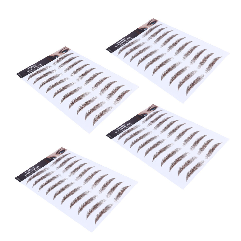 Iplusmile 4Pcs 6D Hair-Like Eyebrows Grooming Sticker For Girls