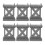 6Pcs Train Bridge Pier Blocks Track Riser Stabilizers Supports 7