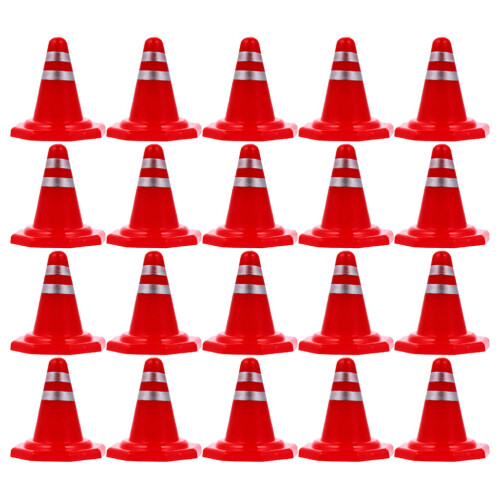 50Pcs Traffic Roadblocks Simulation Sand Table Diy Road Cone Signs