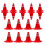 50Pcs Traffic Roadblocks Simulation Sand Table Diy Road Cone Signs 5