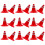 50Pcs Traffic Roadblocks Simulation Sand Table Diy Road Cone Signs 7