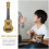 Children Small Imitated Ukulele Mini Guitar 44cm Light Brown 11