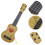Children Small Imitated Ukulele Mini Guitar 44cm Light Brown 5