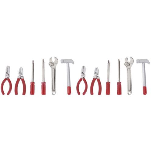 2 Sets Mini Household Repair Tools Desktop Decor Hammer Wrench 2