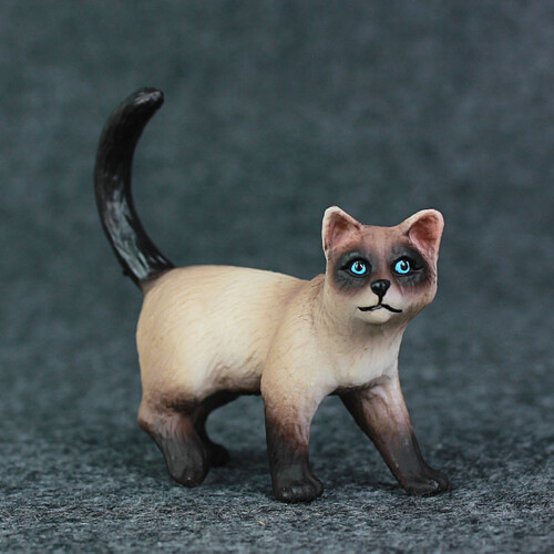 Plastic Siamese Cat Model Educational Cognitive Toy For Kids 2