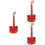 3 Chitarra Per Bambini Simulazione Ukulele Da (Rosso) 6