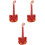 3 Chitarra Per Bambini Simulazione Ukulele Da (Rosso) 3
