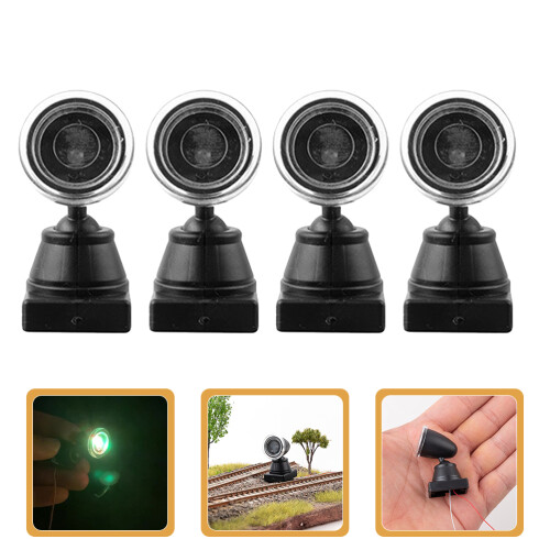 4Pcs Mini Signal Lamp Diy Prop For Sand Table Train Layout 2