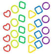 35Pcs Rings Geometric Chain Ring Toys For Infants Hand