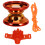 3Set Giocattoli Yo-Yo Rosso in ABS E Alloy, Regalo Per Bambini 2