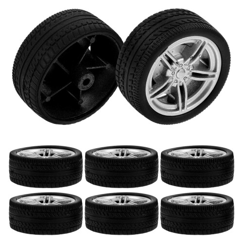 8Pcs Toy Car Wheels Replacement Diy Kids Playthings