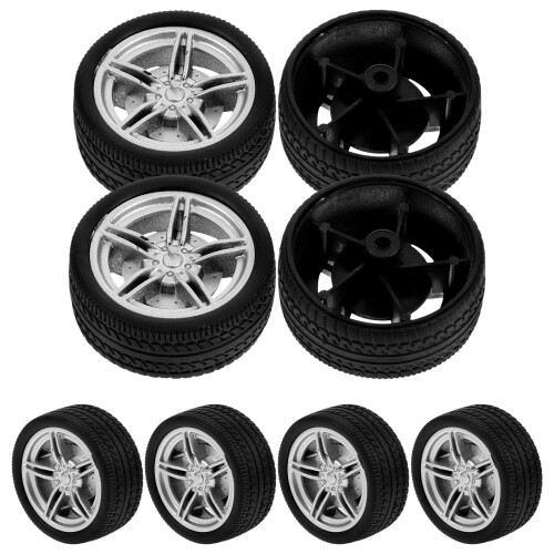 8Pcs Toy Car Wheels Replacement Diy Kids Playthings 2