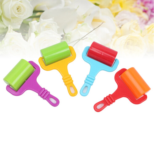 4Pcs Children Plastic Handheld Roller For Clay And Dough Mixed Color 2