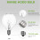 5Pcs E12 Fragrance Wax Diffuser Lamp 25W Dimmable Clear Globe Bulb 9