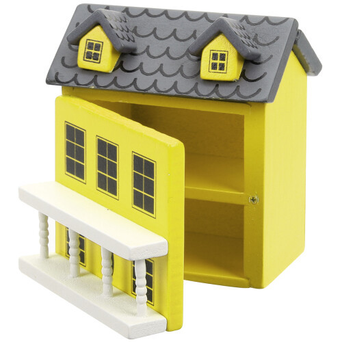 4 Miniatura Casa In Legno Per Decorazione
