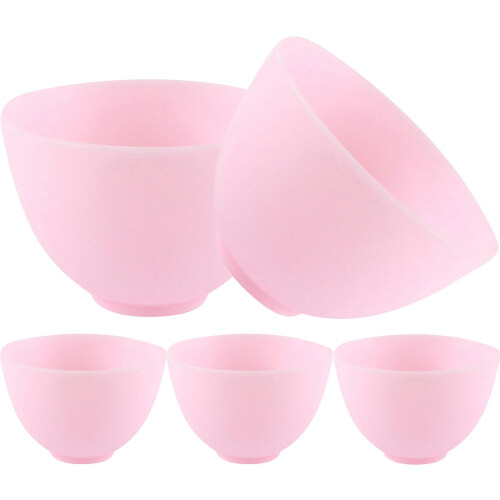 5 Ciotole In Silicone Per Maschere E Skincare