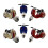 6 Giocattoli Cartone Rosso Bianco 8