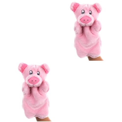 2St Barnhandske I Rosa Grisform För Föräldra-Barnlek 2
