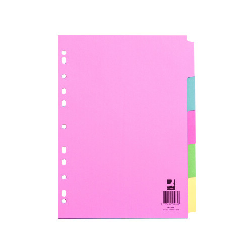 Q-Connect 5-Part Subject Divider Multi-Punched A4