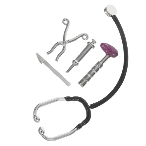 5 Set Strumenti Mini Siringa Stetoscopio Accessorio Casa