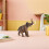2 Stuks Woolly Prehistorisch Dierenspeelgoed Plastic Model 6
