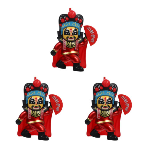 3 Pezzi Maschera Dell'Opera Del Sichuan Cinesi 2
