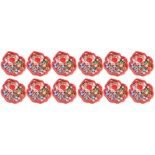 12 Pcs Hållbar Julbricka Tomte Snögubbe Radergummi 1