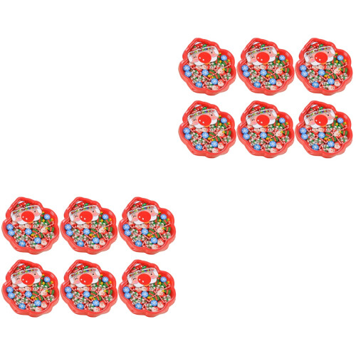 12 Pcs Hållbar Julbricka Tomte Snögubbe Radergummi 2