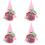 4St Mors Rosa Tomte Dockor, Tyg Heminredning 7
