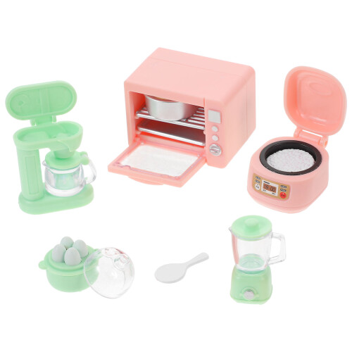 1 Set Dockshus Mini Kokredskap Citruspress Rislaggare Ugn 2