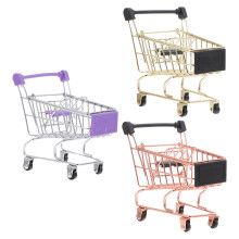 12 Pcs Miniatyra Supermarknadsvagnar Förvaring Leksak Svampbehållare