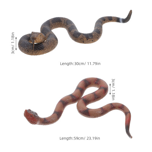 2Pcs De Cobra De Borracha Para E Halloween 2