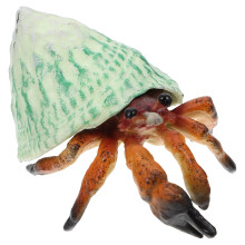 2St Plast Hermit Crab Modell Leksak Realistisk Marin Deko