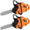 8St Detaljerad Orange Mini Motorsåg Prop För Barn 1