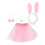4Pcs Rosa Hårset Klänning Nätrock Sätt För Barn 7