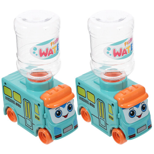 6St Mini Vattendispenser Skolbuss Lekleksak Barn Funktionsrik 1