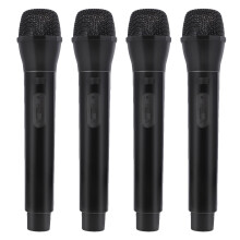 4 St Falska Mikrofoner För Karaoke Svart