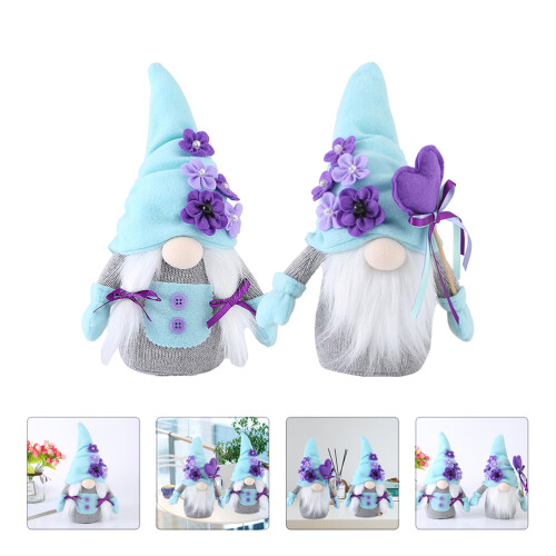 Två Täckande Fyllda Gnomdockor för Bordets 2