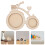 3Pcs Tom Bildram Oavslutad Träbildram Barn Målningram Diy Bildram 7